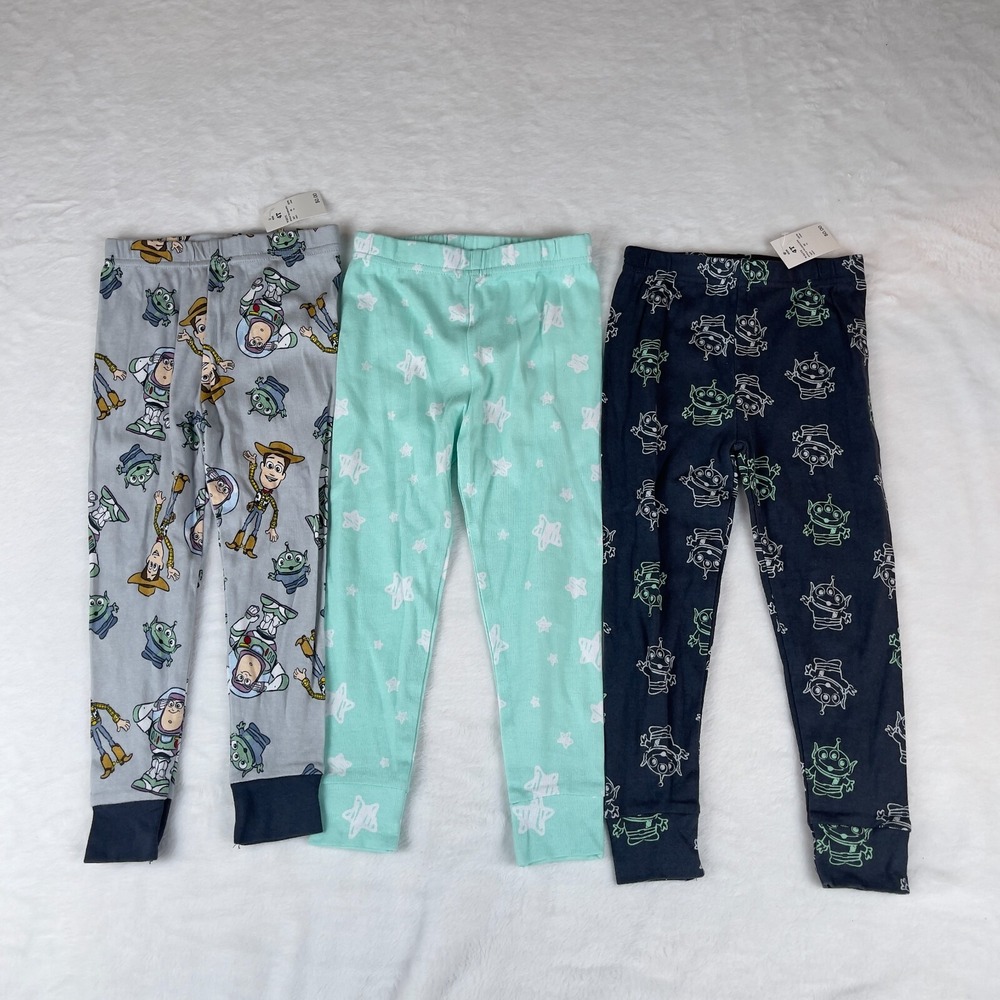 Disney Pixar Toy Lot of 3 Pants Toddler Boys 4T Multi Pattern Soft Touch Pull On
